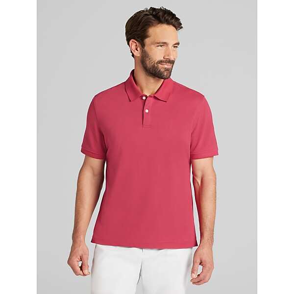 Wilke-Rodriguez Big & Tall Men's Modern Fit Pique Knit Polo Red - Size: XXL