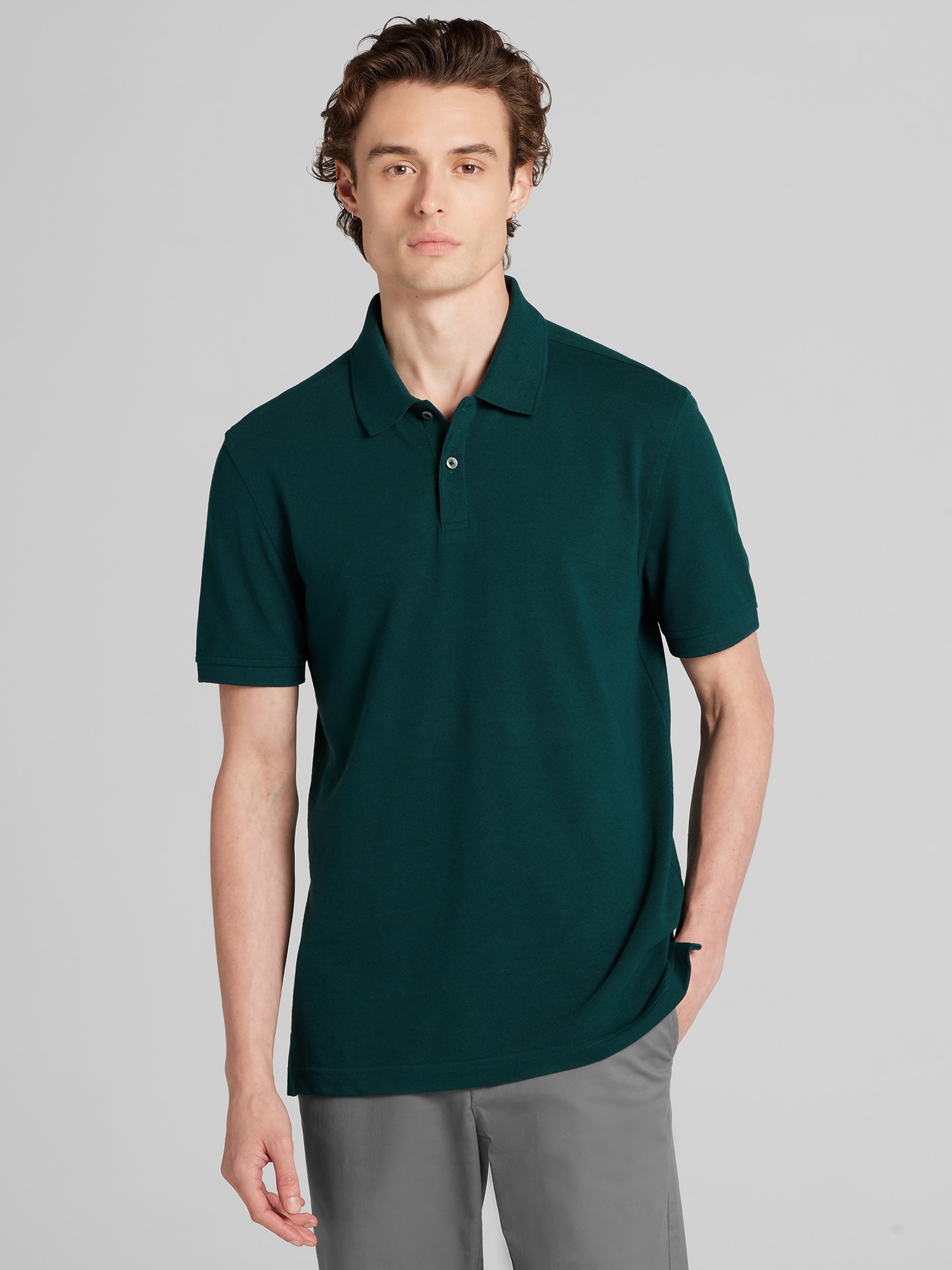Modern Fit Pique Knit Polo Shirt
