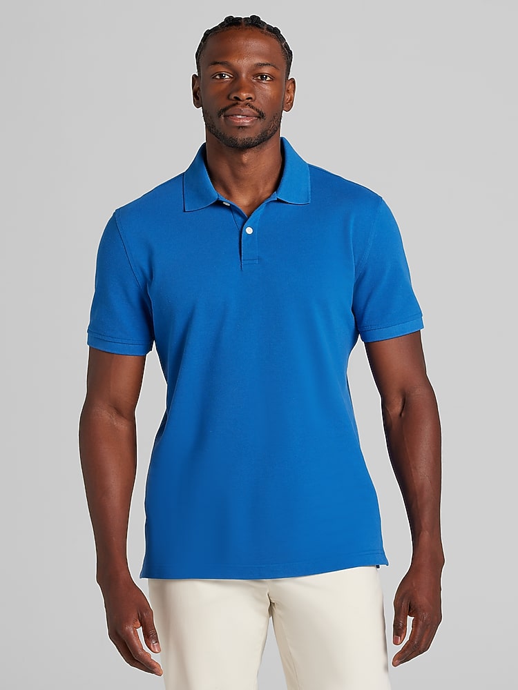 Wilke-Rodriguez Modern Fit Pique Knit Polo, Deja Vu Blue | Polo
