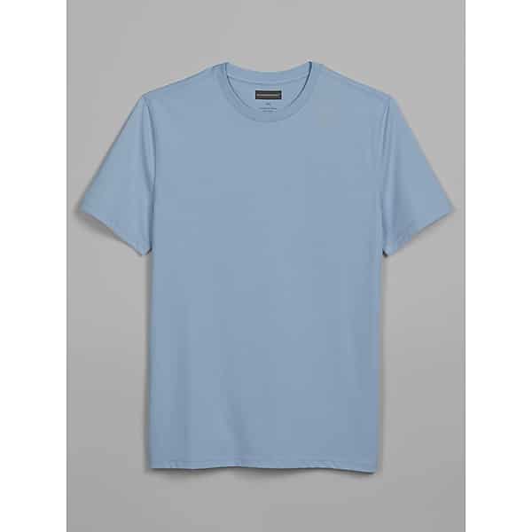 Wilke-Rodriguez Big & Tall Men's Modern Fit Cotton Blend Crewneck Tee Cashmere Blue - Size: 4XLT