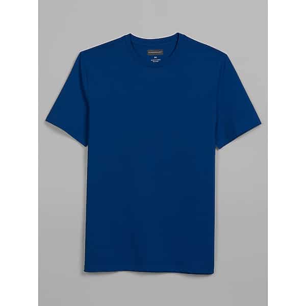 Wilke-Rodriguez Men's Modern Fit Cotton Blend Crewneck Tee Deja Vu Blue - Size: Small