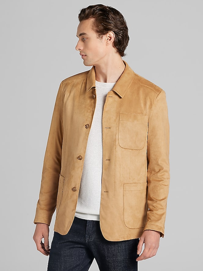 Paisley &Amp; Gray Microsuede Shirt Jacket