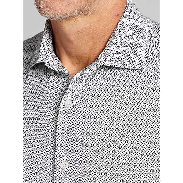 Joseph Abboud Big & Tall Men's Classic Fit Button Up Shirt Grey - Size: 3XLT