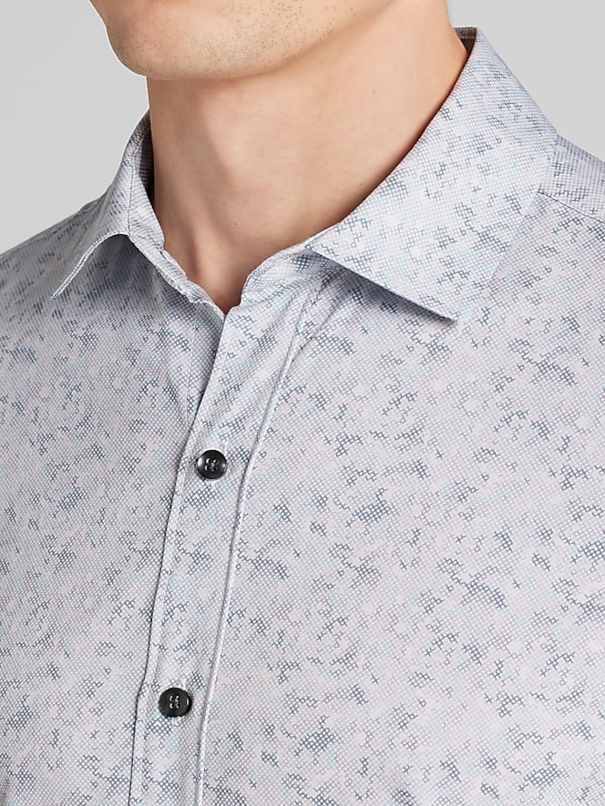 Awearness Kenneth Cole CHILLFLEX Slim Fit 4-Way Stretch Short Sleeve Button Up Shirt