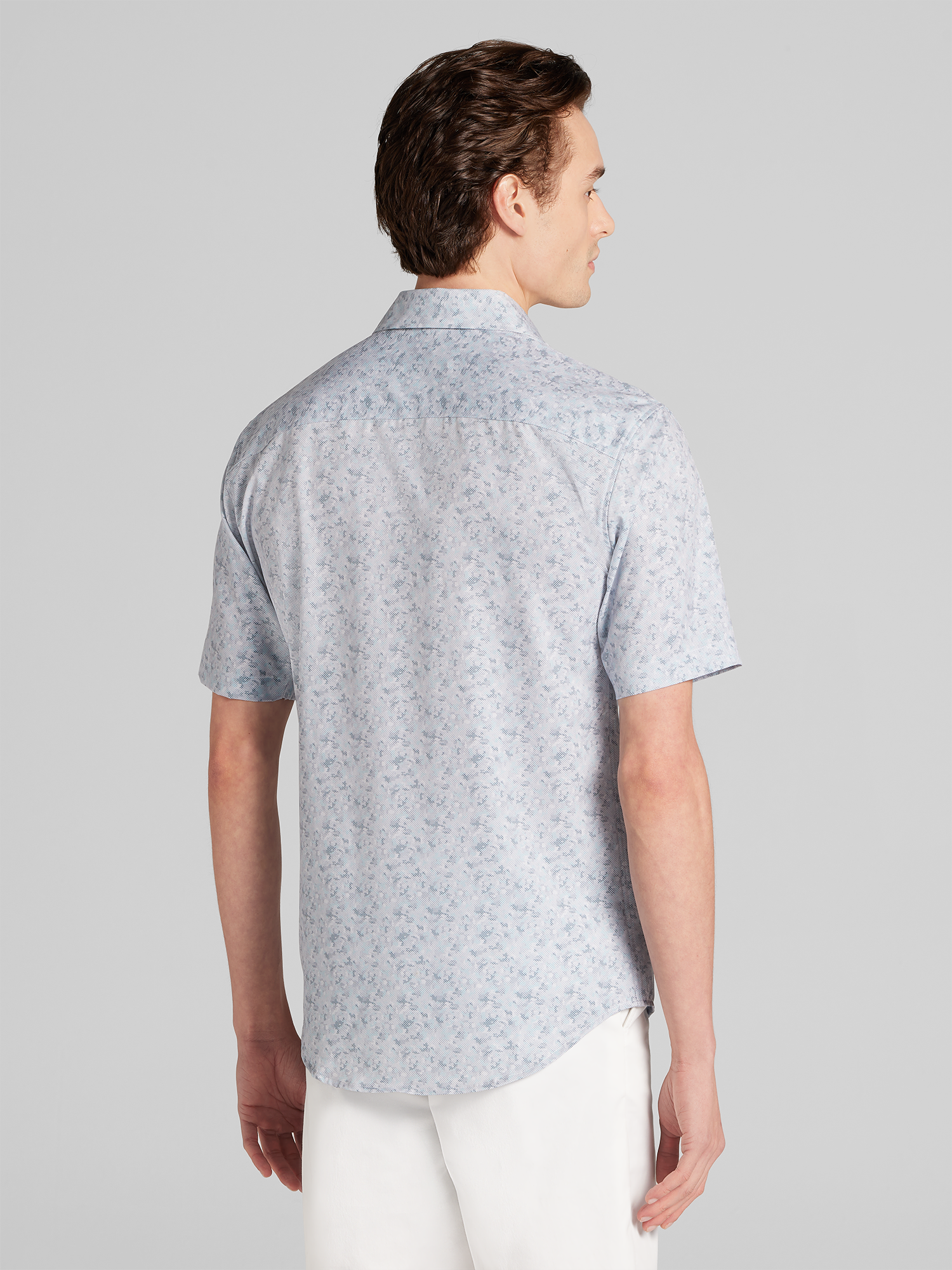 CHILLFLEX Slim Fit 4-Way Stretch Short Sleeve Button Up Shirt