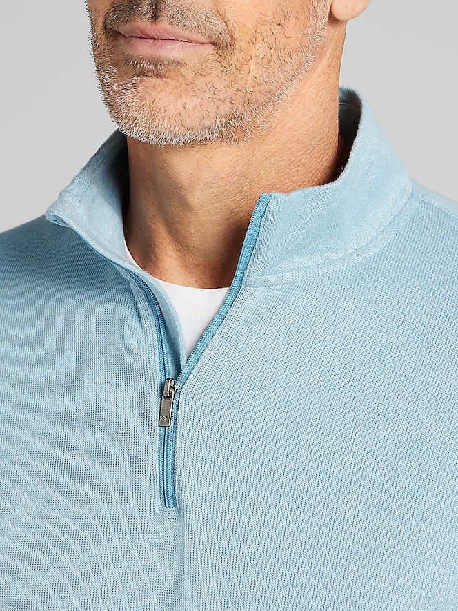 Joseph Abboud Cotton Modal Quarter Zip Pullover