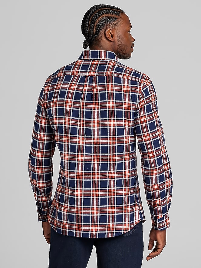 Wilke-Rodriguez Modern Fit Woven Flannel Button Up Shirt