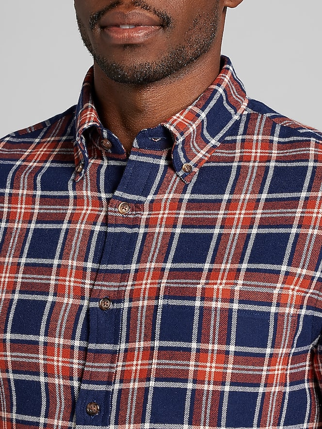 Wilke-Rodriguez Modern Fit Woven Flannel Button Up Shirt