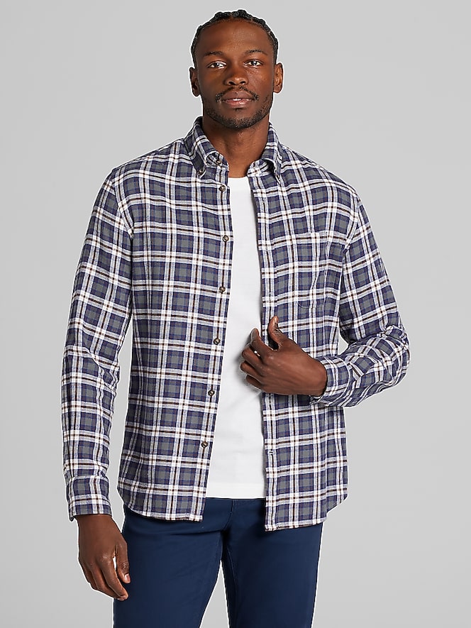 Wilke-Rodriguez Modern Fit Woven Flannel Button Up Shirt