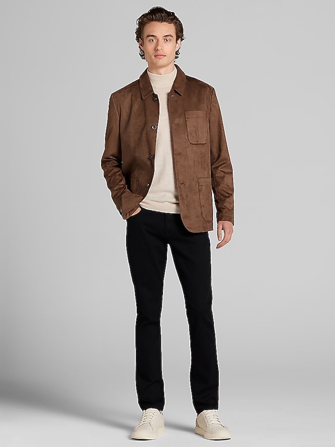 Paisley &Amp; Gray Microsuede Shirt Jacket