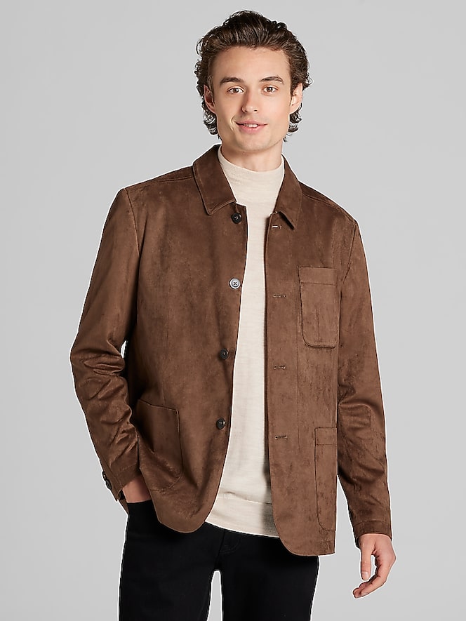 Paisley &Amp; Gray Microsuede Shirt Jacket