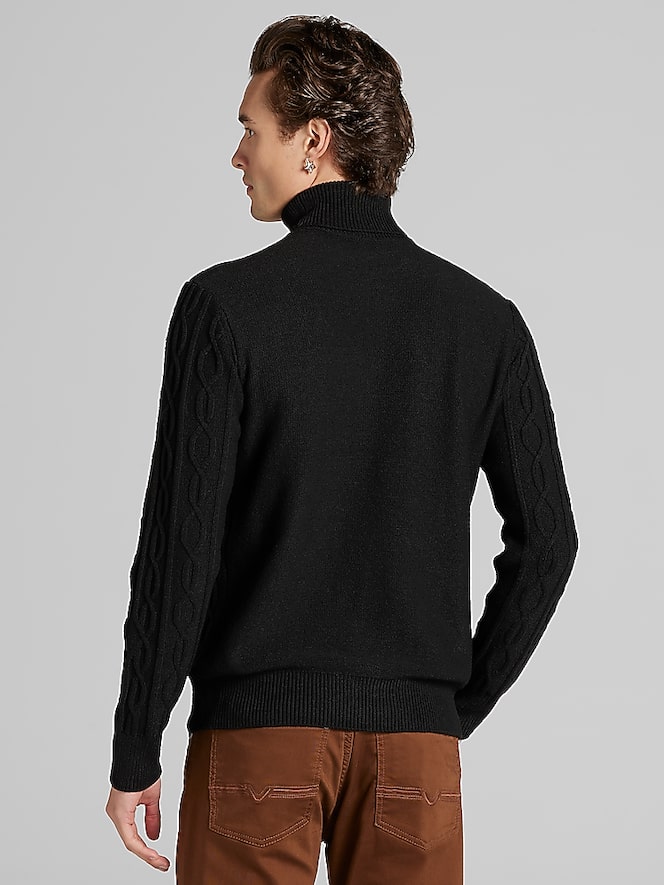 Paisley &Amp; Gray Slim Fit Chunky Turtleneck Sweater
