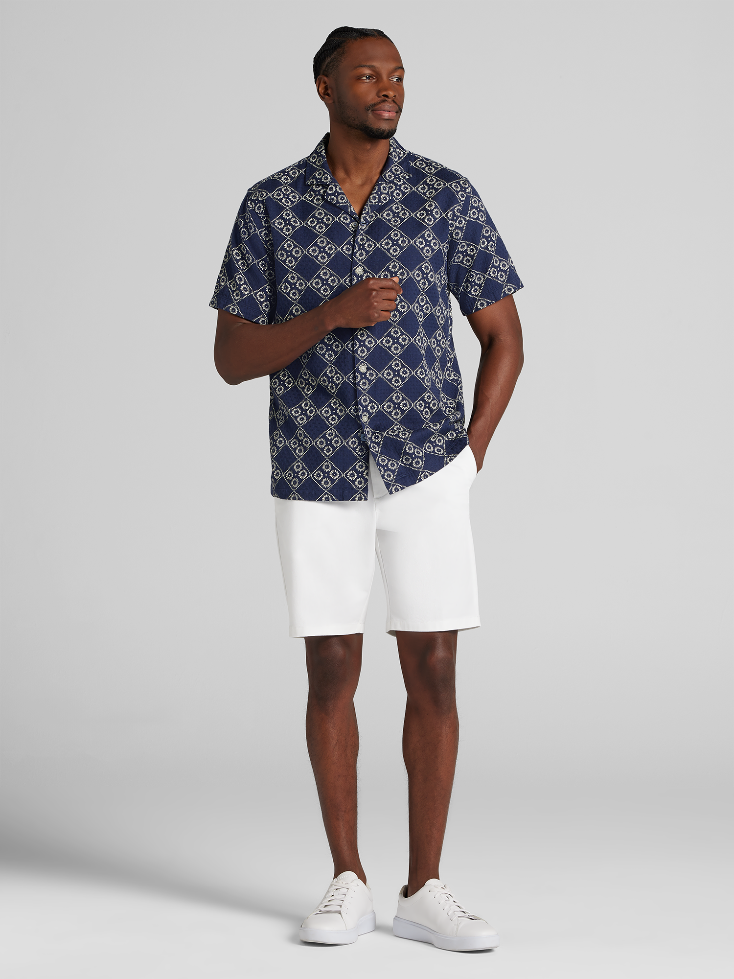 Modern Fit Premium Cotton Short Sleeve Camp Shirt