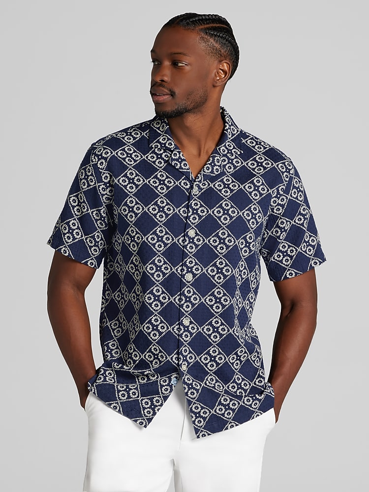 mens short sleeve navy blue dress shirt COOFANDY Men's Dress Shirt Short Sleeve Button Down Shirts for Men Untucked  Shirts