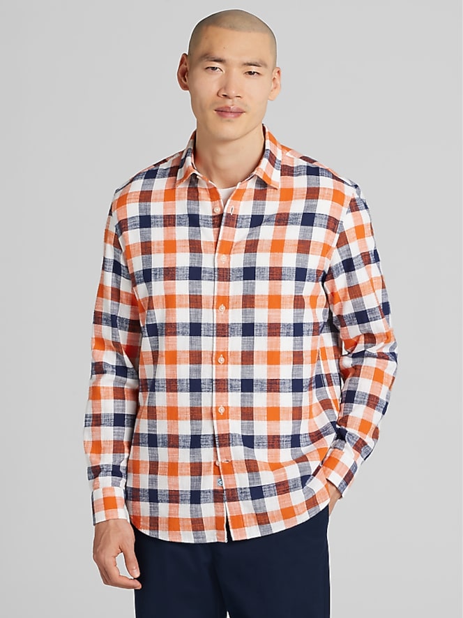 Joseph Abboud Modern Fit Plaid Button Up Shirt