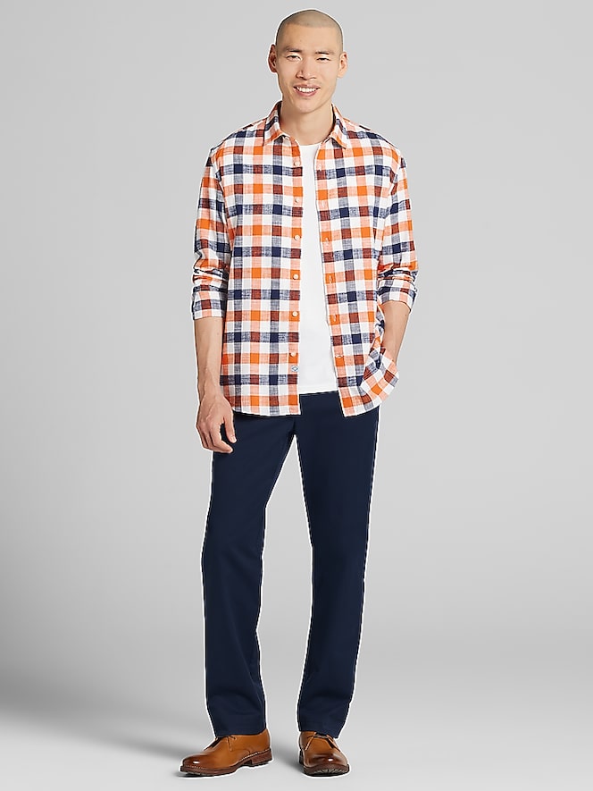 Joseph Abboud Modern Fit Plaid Button Up Shirt