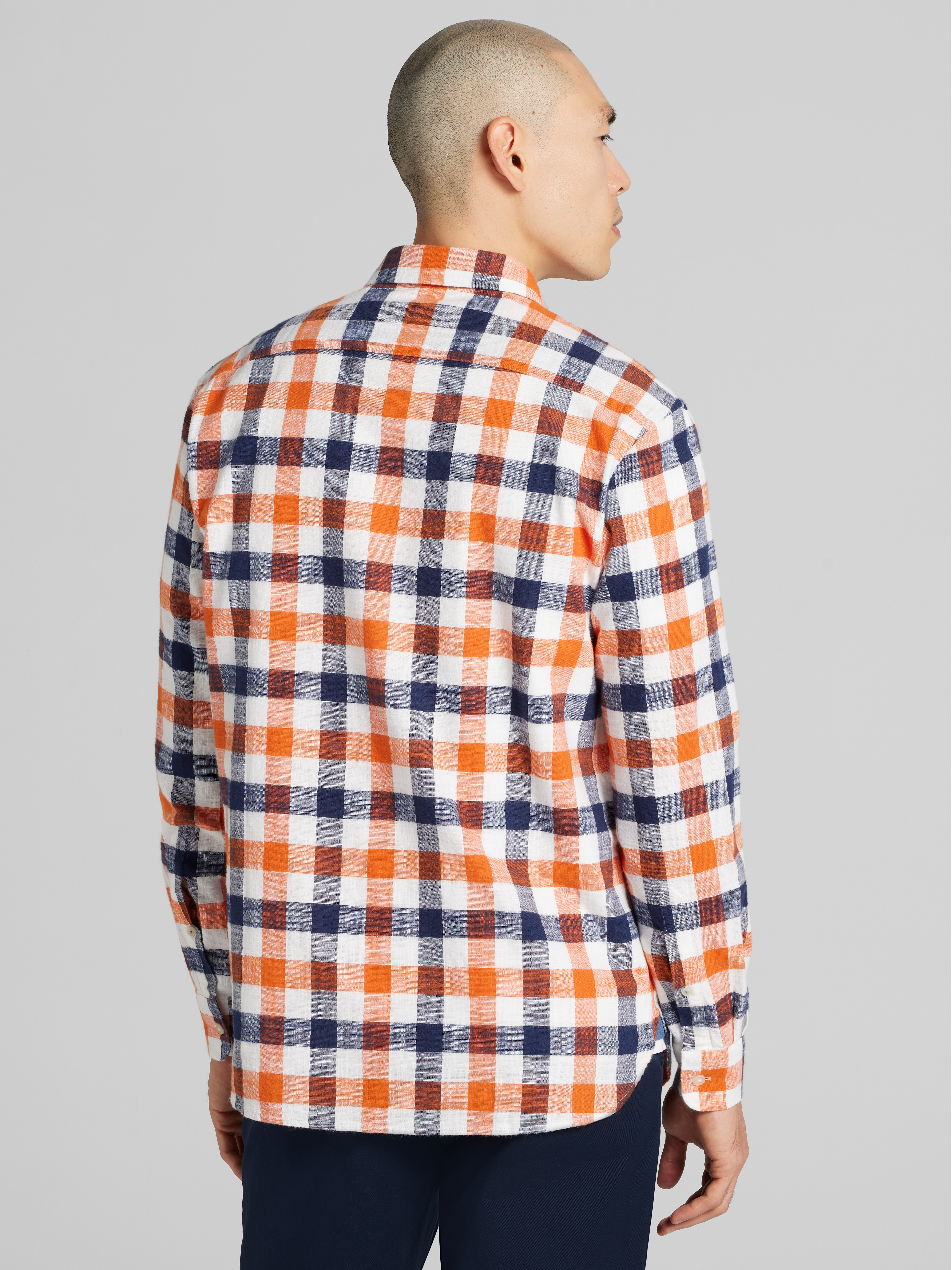 Modern Fit Plaid Button Up Shirt