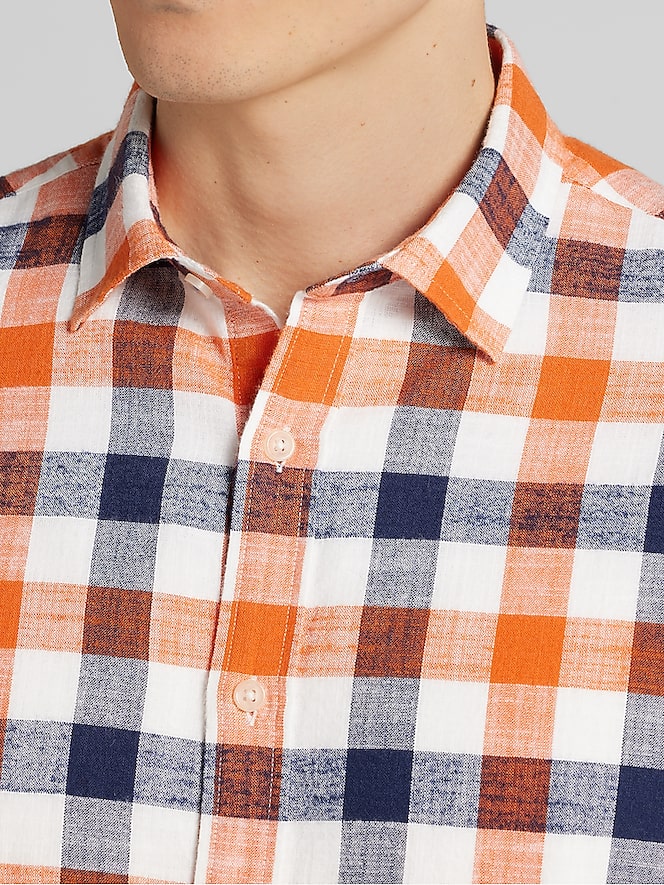 Joseph Abboud Modern Fit Plaid Button Up Shirt