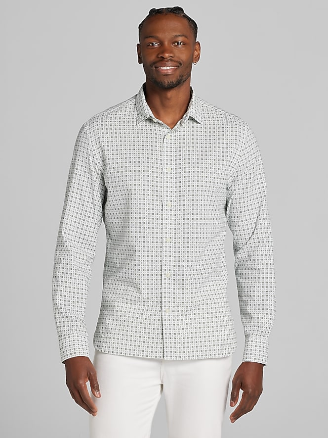 Joseph Abboud Modern Fit Linen Blend Button Up Shirt