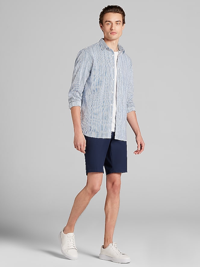 Joseph Abboud Modern Fit Stripe Button Up Shirt