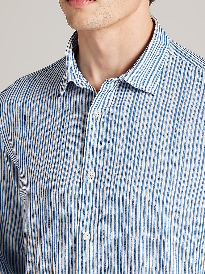 Joseph Abboud Modern Fit Stripe Button Up Shirt