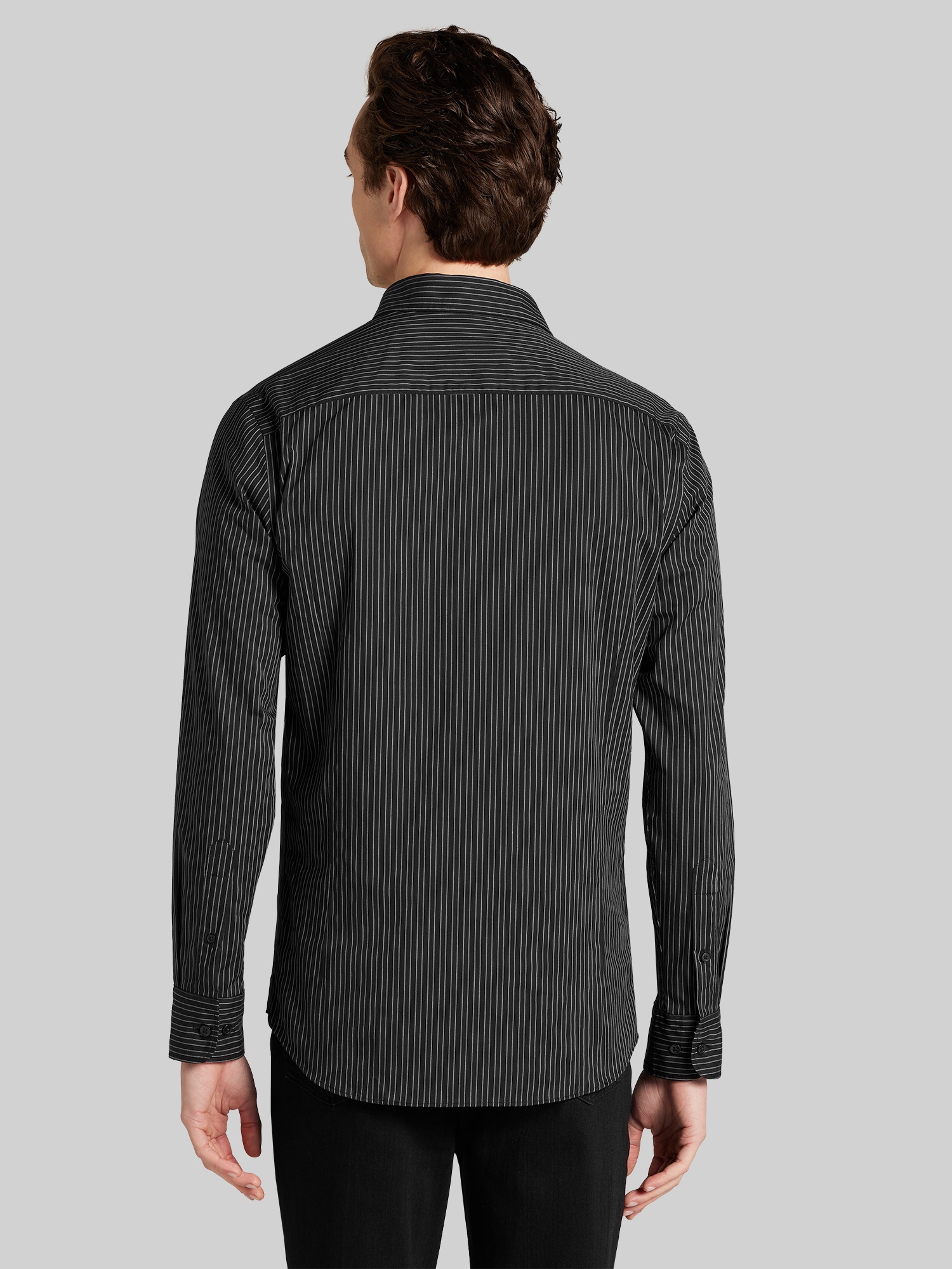 CHILLFLEX Slim Fit Pin Stripe Button-Up Shirt