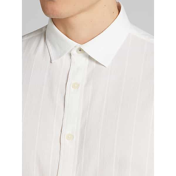 Joseph Abboud Big & Tall Men's Modern Fit 100% Cotton Button Up Shirt White - Size: 1X