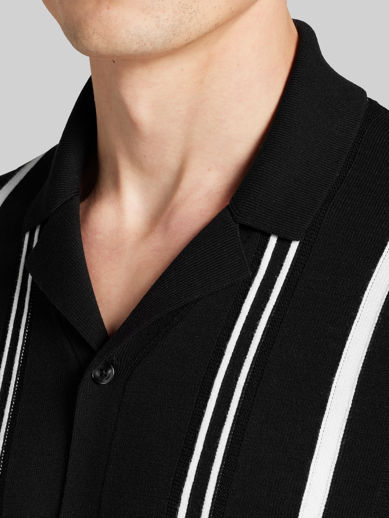 Short Sleeve Button Front Sweater