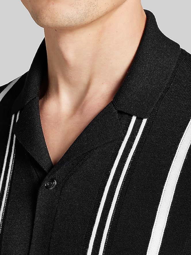 Awearness Kenneth Cole Short Sleeve Button Front Sweater