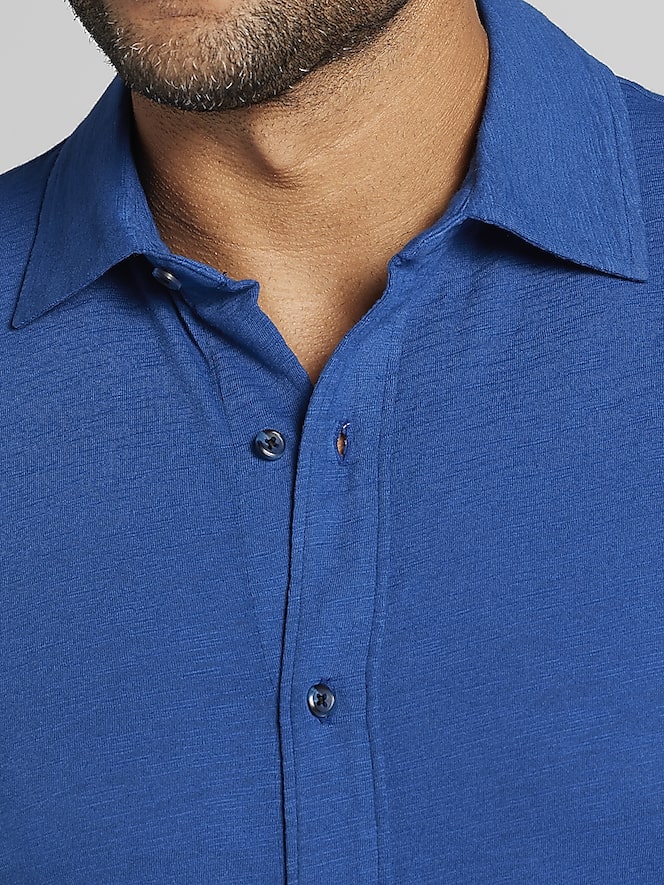 Joseph Abboud Modern Fit Cotton Short Sleeve Button Up Shirt