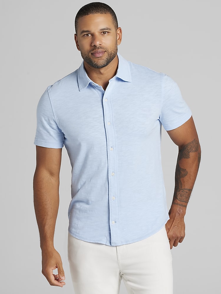 mens 3x short sleeve dress shirts Allsense Mens Regular-Fit Short-Sleeve Dress Shirt, Ivory, 3X-Large, Men's, Size: 3XL, Beige