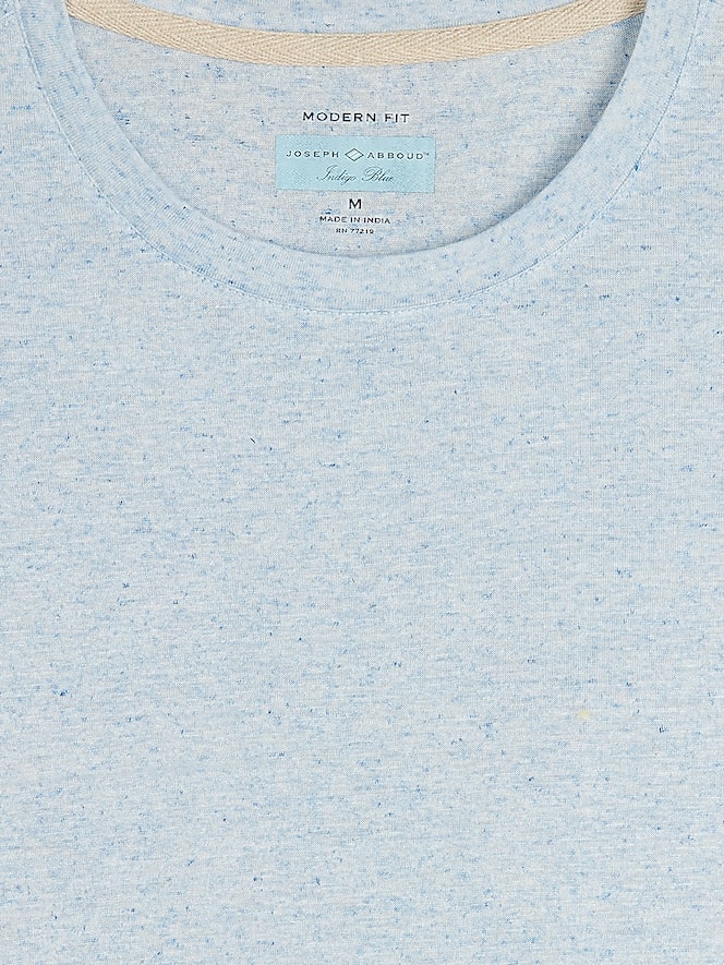 Joseph Abboud Modern Fit Linen Blend Burnout Crewneck Tee