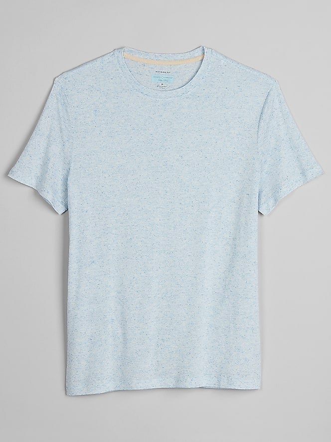 Joseph Abboud Modern Fit Linen Blend Burnout Crewneck Tee