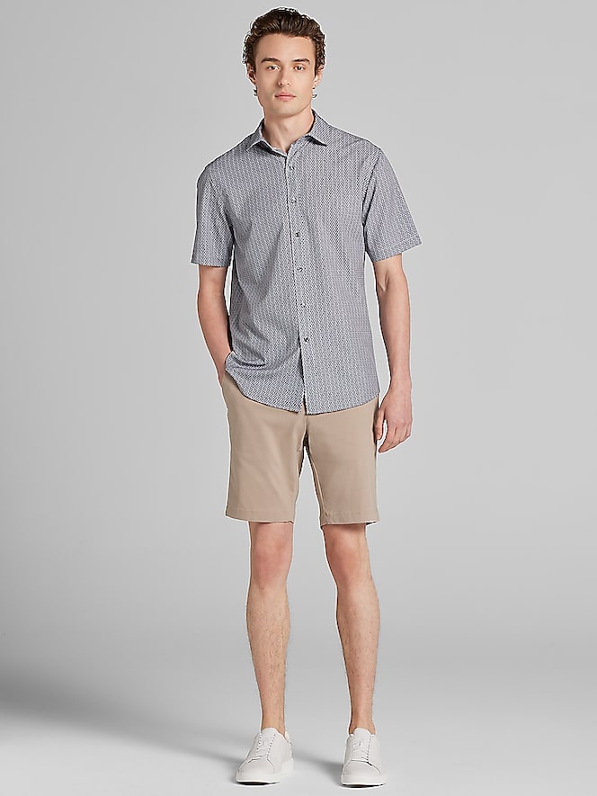 Awearness Kenneth Cole CHILLFLEX 4-Way Stretch Short Sleeve Button Up Shirt