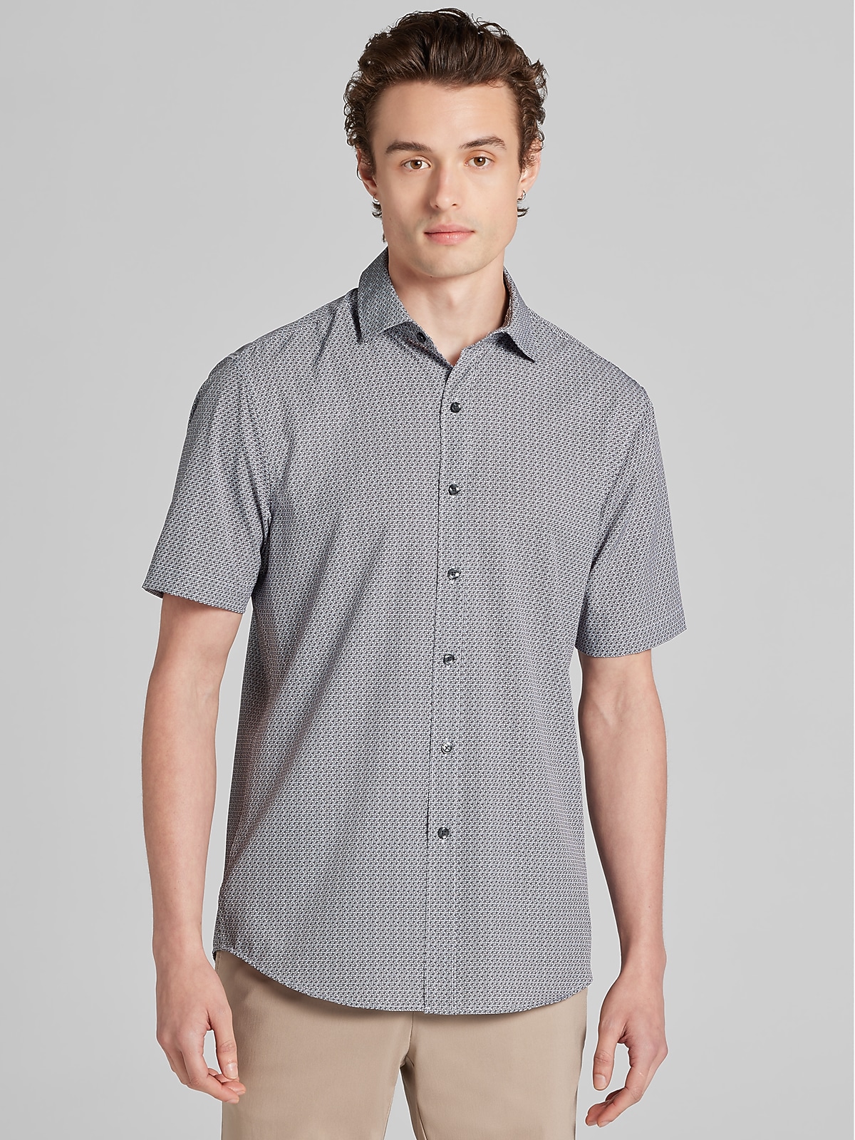 Awearness Kenneth Cole CHILLFLEX 4-Way Stretch Short Sleeve Button