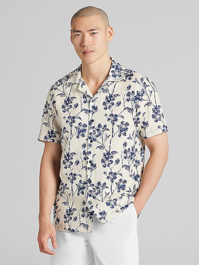 Joseph Abboud Modern Fit Floral Button Up Shirt