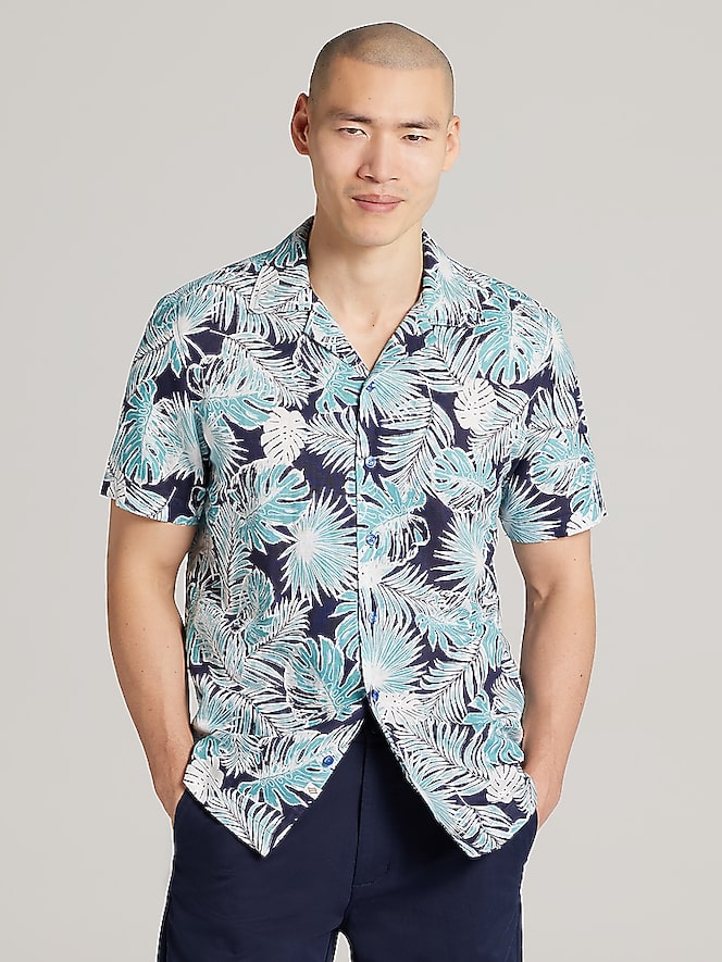 Joseph Abboud Modern Fit Palm Button Up Shirt