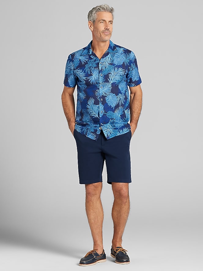 Joseph Abboud Modern Fit Palm Frond Button Up Shirt