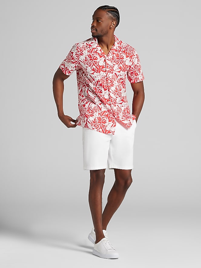 Joseph Abboud Modern Fit Tropical Floral Button Up Shirt