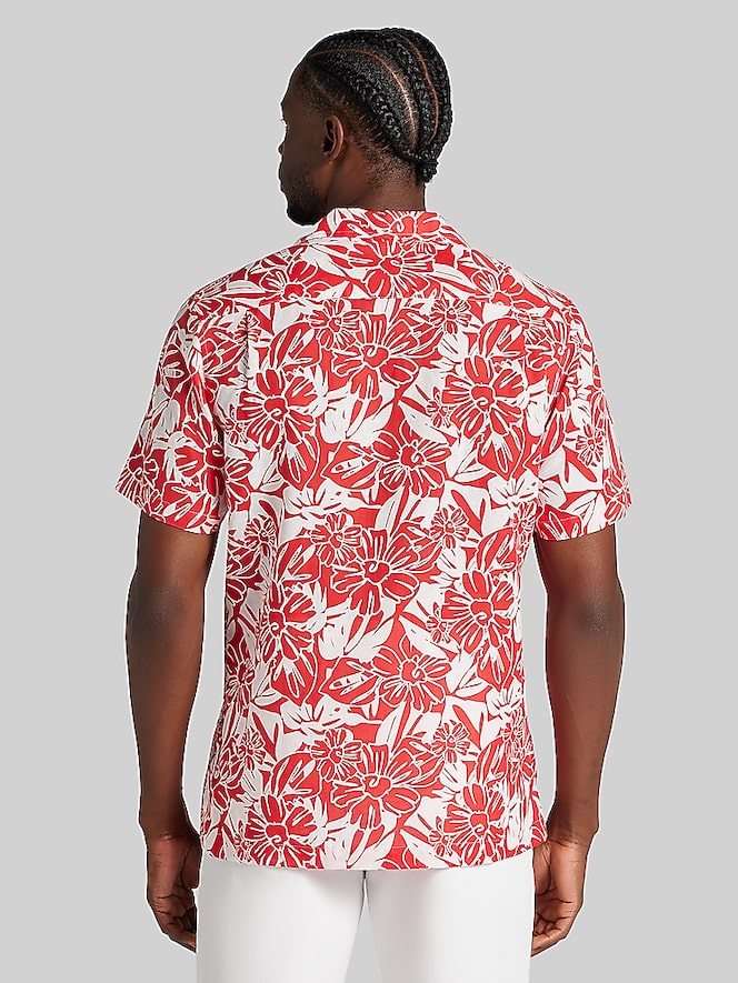 Joseph Abboud Modern Fit Tropical Floral Button Up Shirt