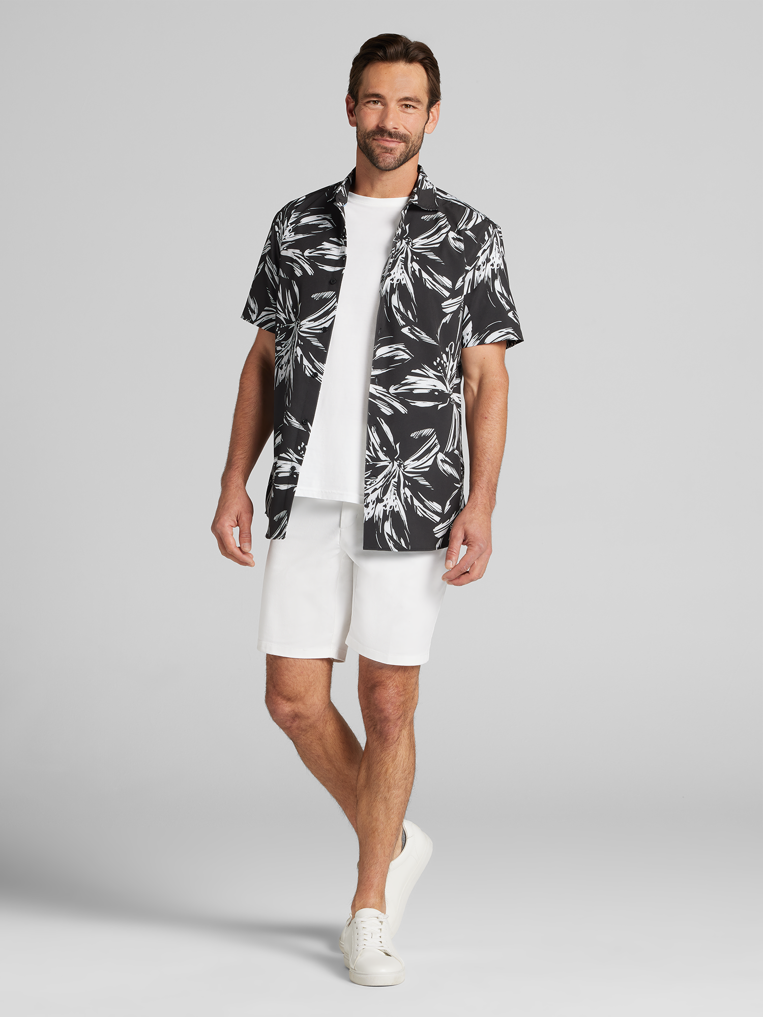 CHILLFLEX Short Sleeve 4-Way Stretch Button Up Shirt