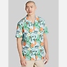 Joseph Abboud Modern Fit Tropical Hibiscus and Palm Camp Shirt