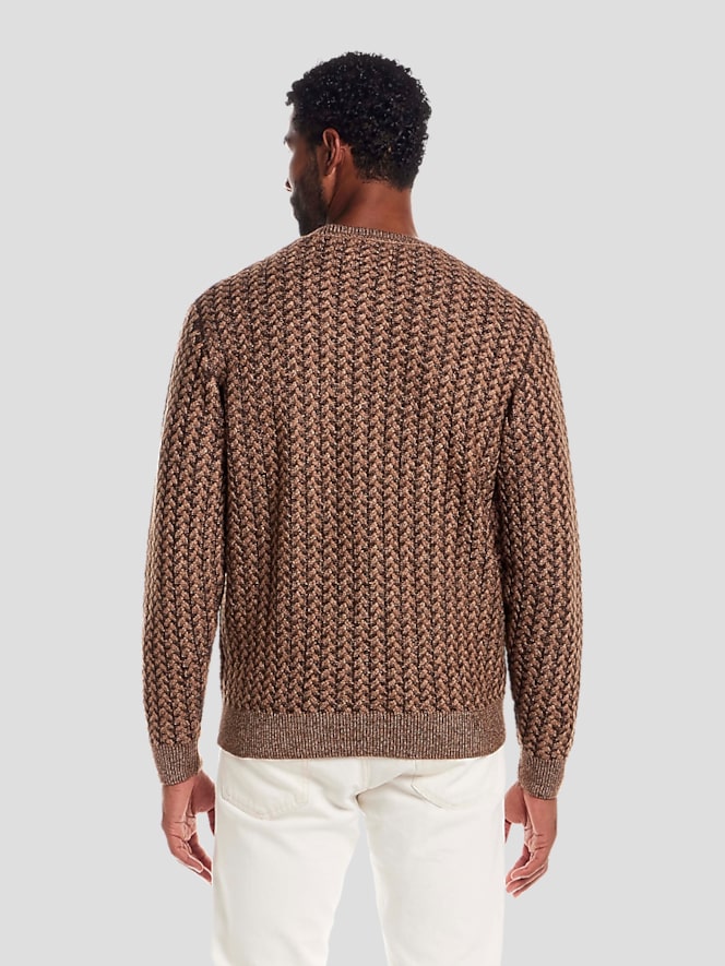 Weatherproof Vintage Braided Crew Neck Sweater