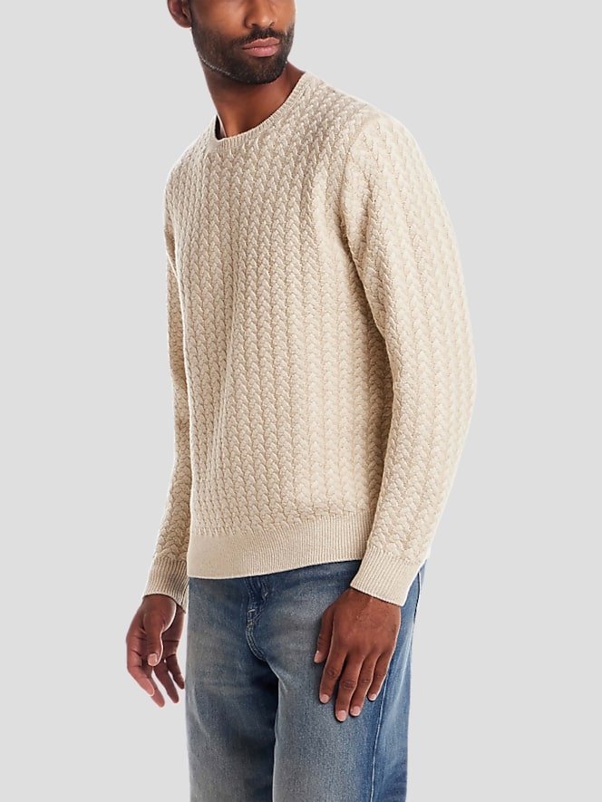 Weatherproof Vintage Braided Crewneck Sweater