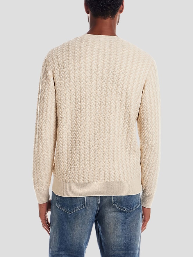 Weatherproof Vintage Braided Crewneck Sweater