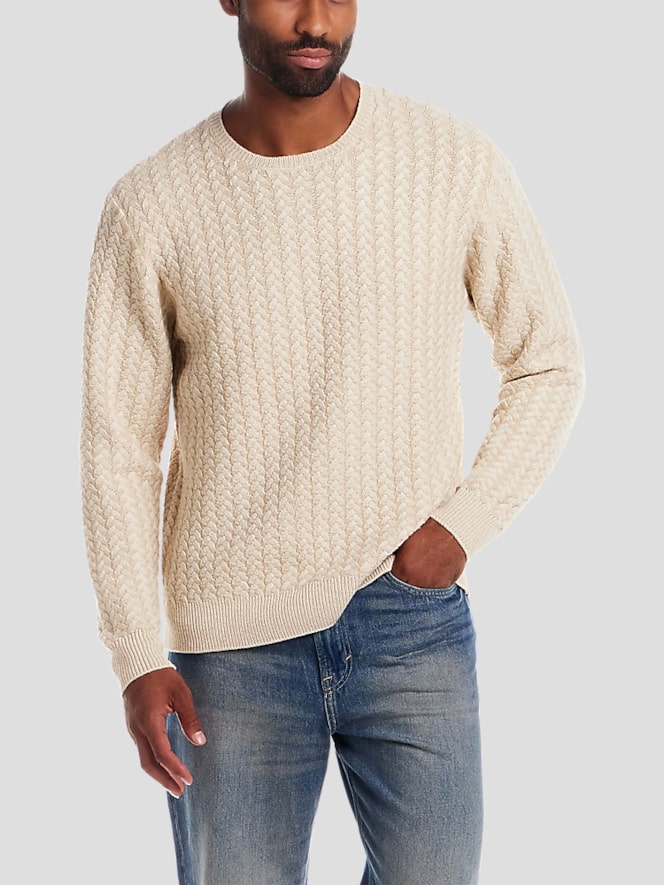 Weatherproof Vintage Braided Crewneck Sweater