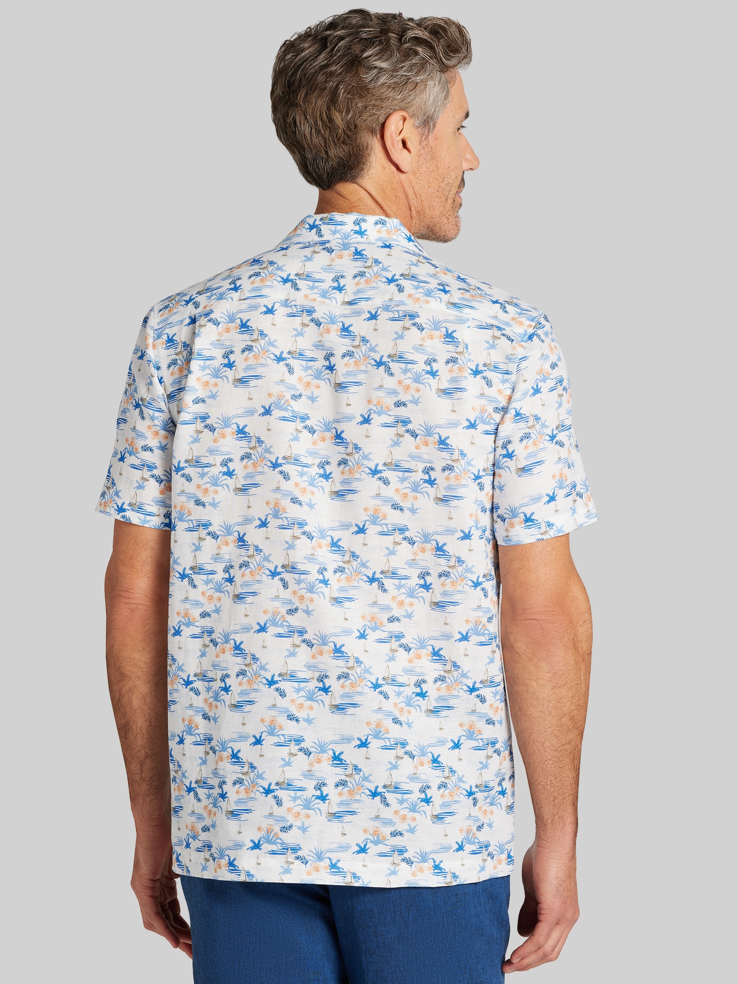 Modern Fit Sailboat Camp Shirt
