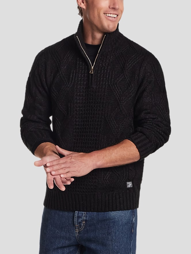Weatherproof Vintage Chunky Cable Knit 1/4 Zip Sweater
