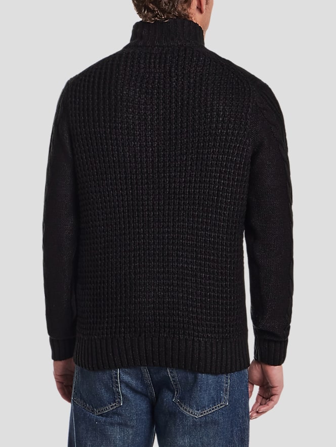 Weatherproof Vintage Chunky Cable Knit 1/4 Zip Sweater