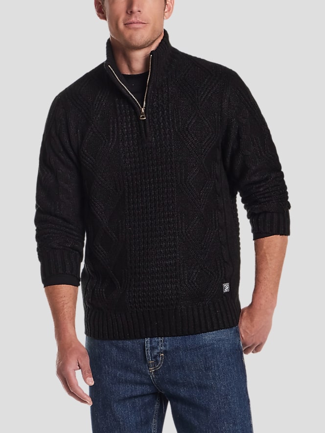 Weatherproof Vintage Chunky Cable Knit 1/4 Zip Sweater